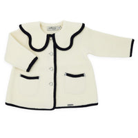 Butterfly Collar Girls Coat - 100% Pure Wool (12-18M)