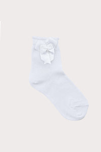 girls white ankle socks with pearls