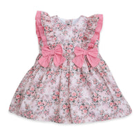 pink floral girls sleeveless summer dress